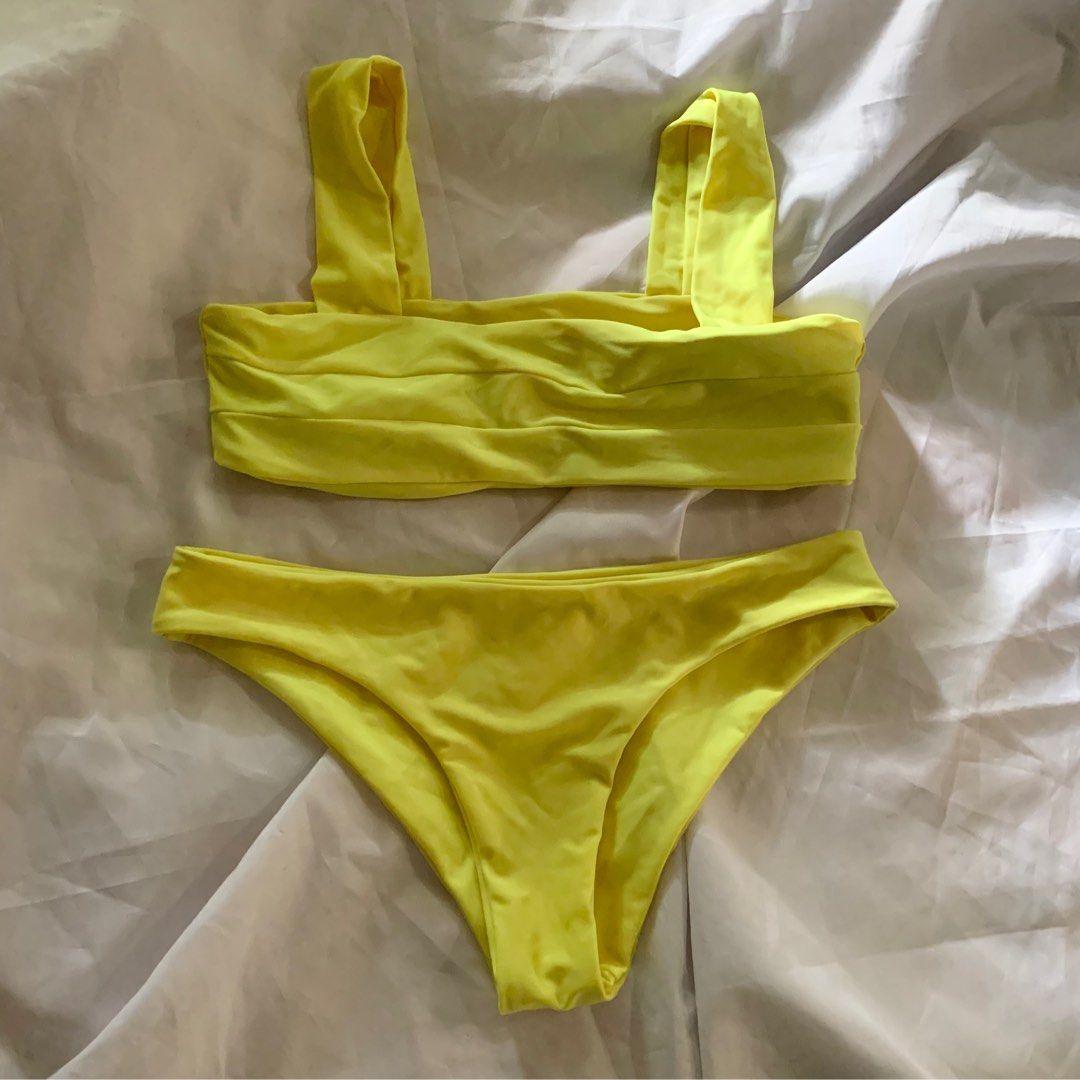 Yellow Two Piece Swimsuit on Carousell