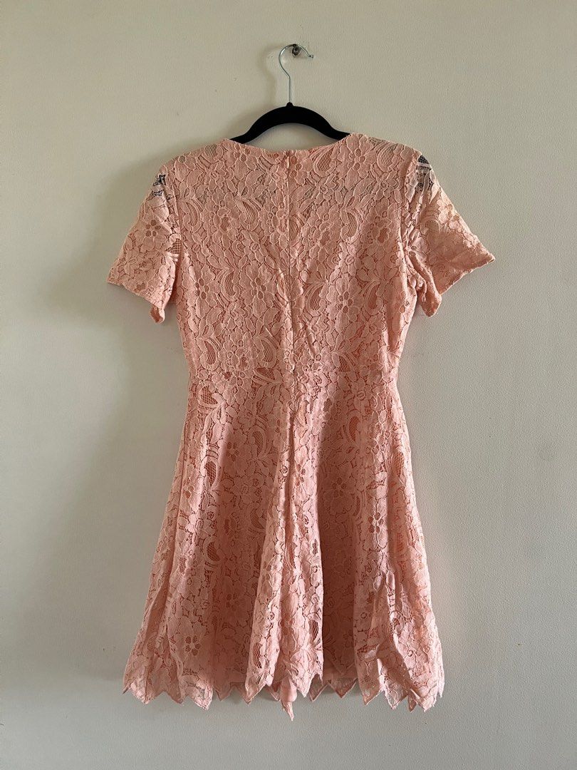 Zalora Pink Lace Dress, Women's Fashion, Dresses & Sets, Dresses on  Carousell