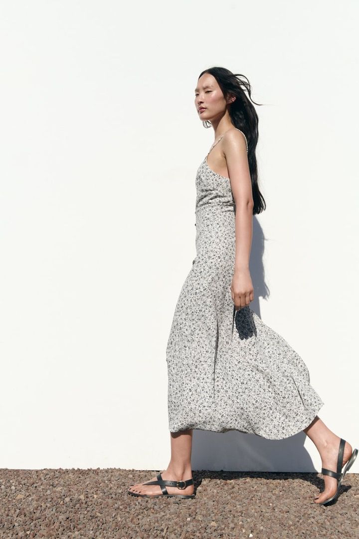 Zara floral print slip dress, Women's Fashion, Dresses & Sets, Dresses on  Carousell