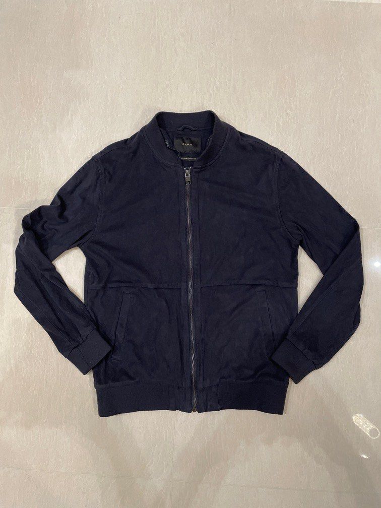 Mens faux suede cheap bomber jacket