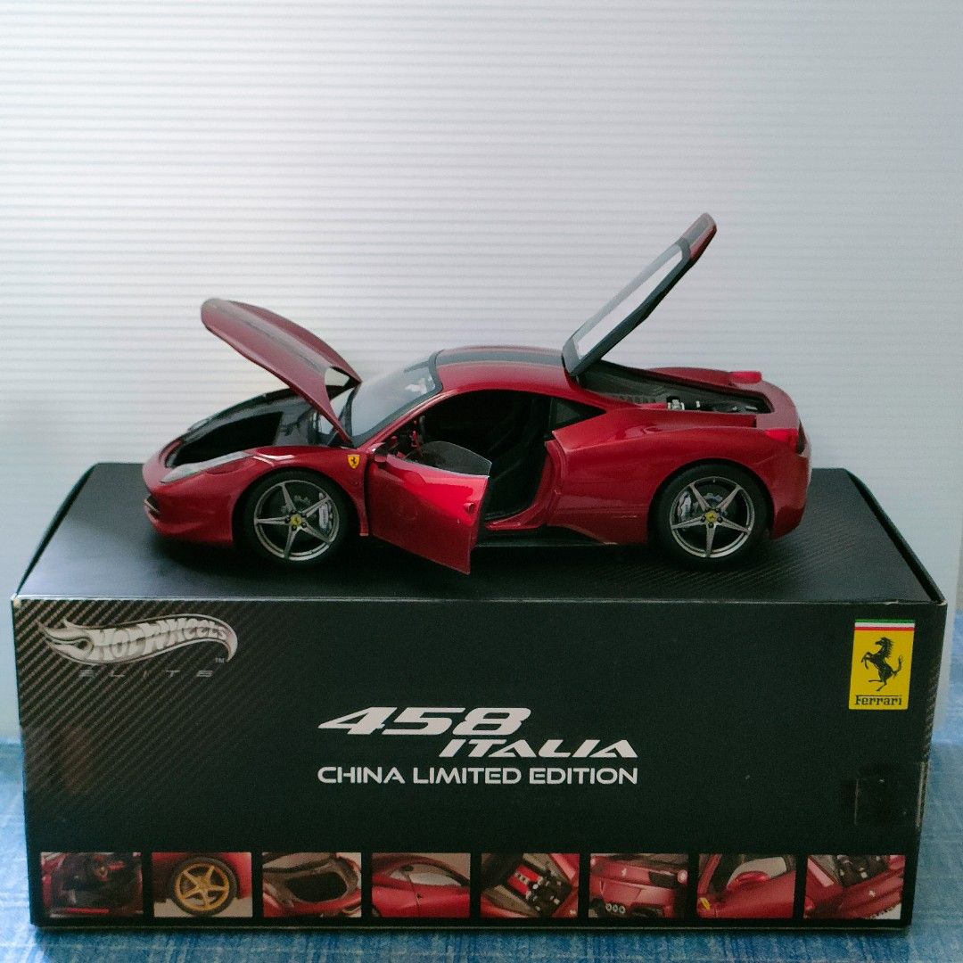 1/18 HWE Ferrari 458 Italia China Edition Model Car (Hotwheels ...