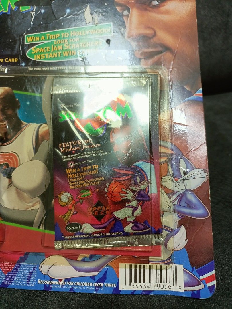 RARE Vintage 1996 Space Jam Cards Michael Jordan Figurine Warner Bros