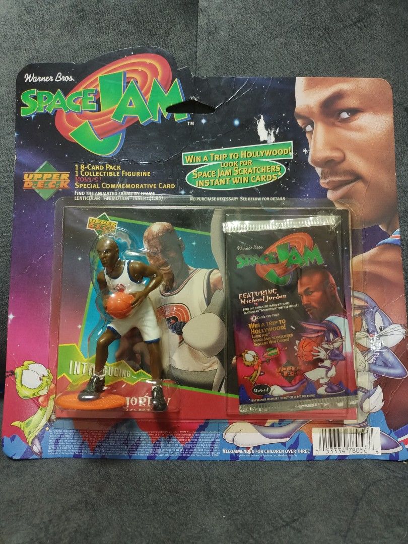 RARE Vintage 1996 Space Jam Cards Michael Jordan Figurine Warner