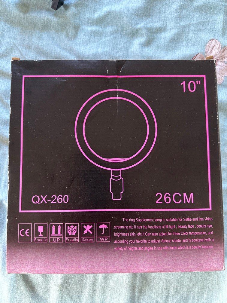 26cm Dimmable Ring Light with Stand (Category: Lighting & Studio Equipment) located in Bulacan. Submitted by mahimurathrift (Listing ID 1241460111, Image 2). Description: .