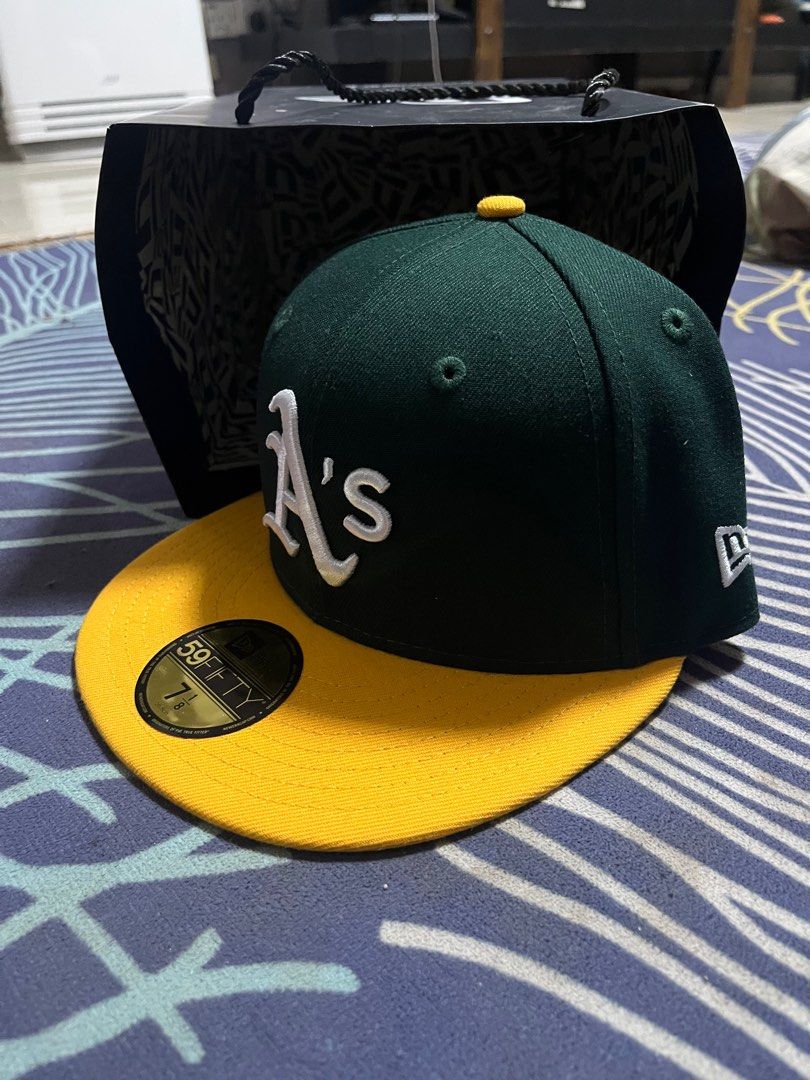 Oakland Athletics New Era Home Authentic Collection On-Field 59FIFTY Fitted  Hat - Green/Yellow