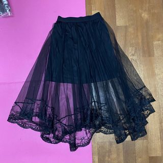 黑色蕾絲短窄裙