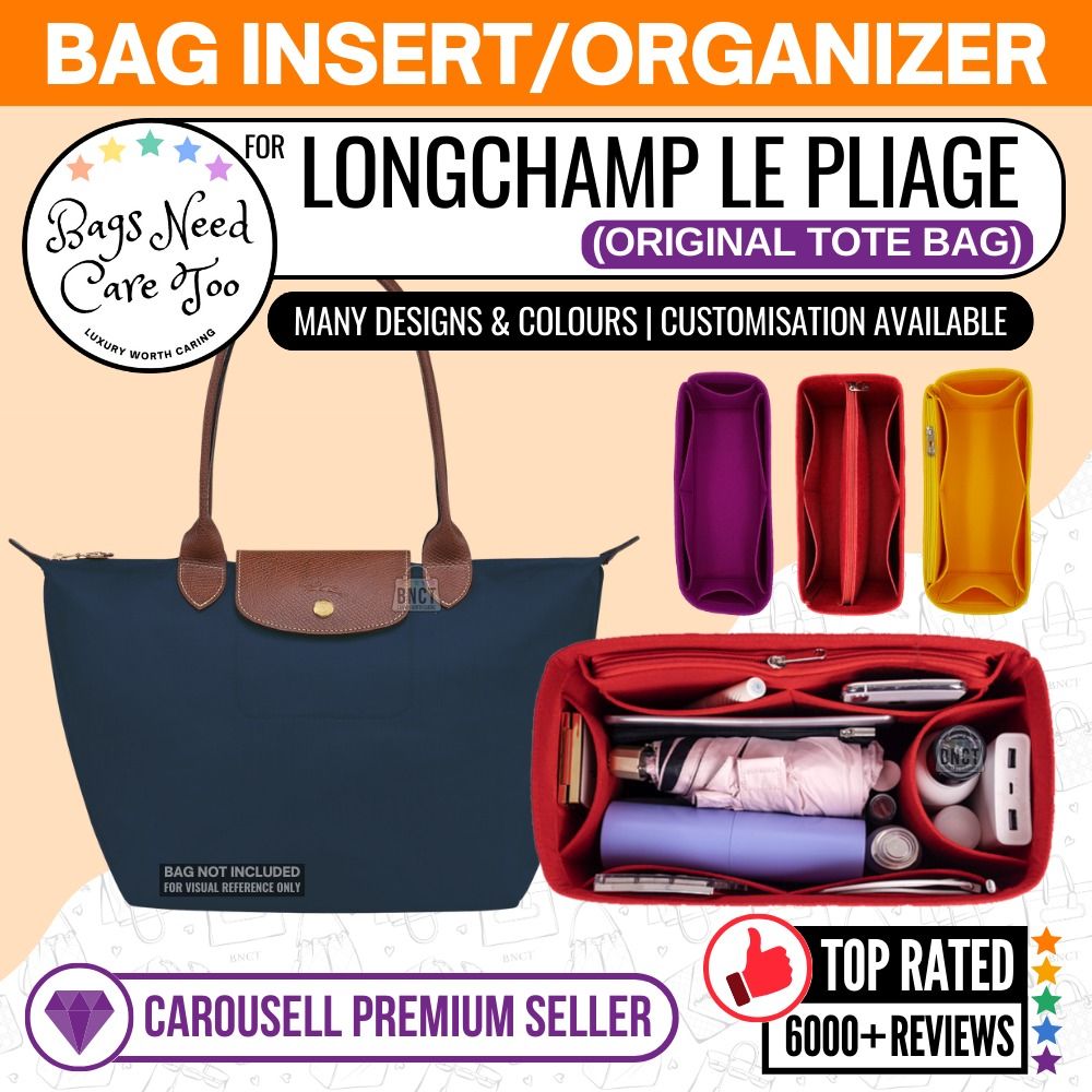 Satin Insert Organizer Fit For Longchamp LE PLIAGE Tote Bag