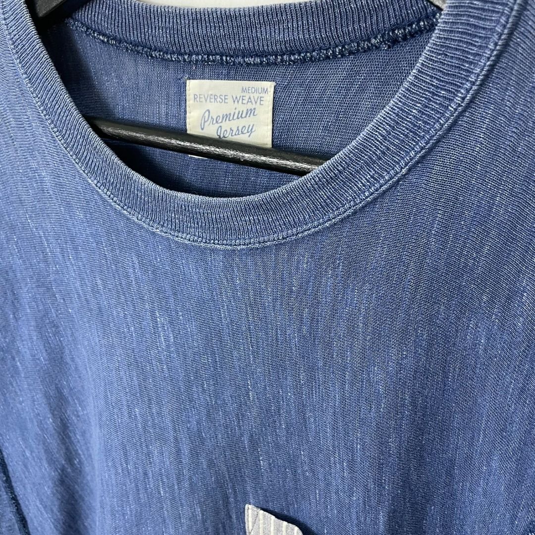 SALE M CHAMPION REVERSE WEAVE PREMIUM JERSEY VINTAGE BLUE