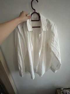 衬衫 White Line Shirt Graduation Office Wear M size