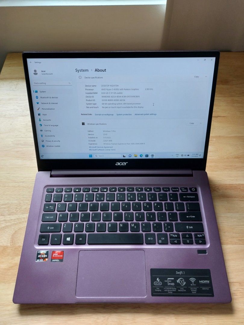 Acer swift 3 amd deals