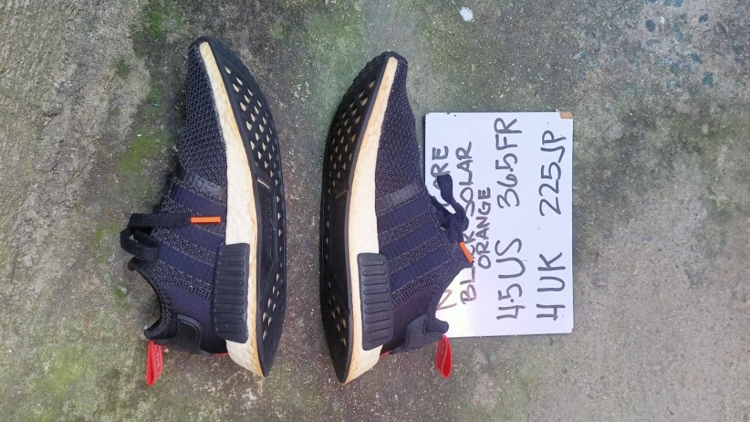 ADIDAS NMD R1 BLACK SOLAR ORANGE, Women's Fashion, Footwear, Sneakers on  Carousell