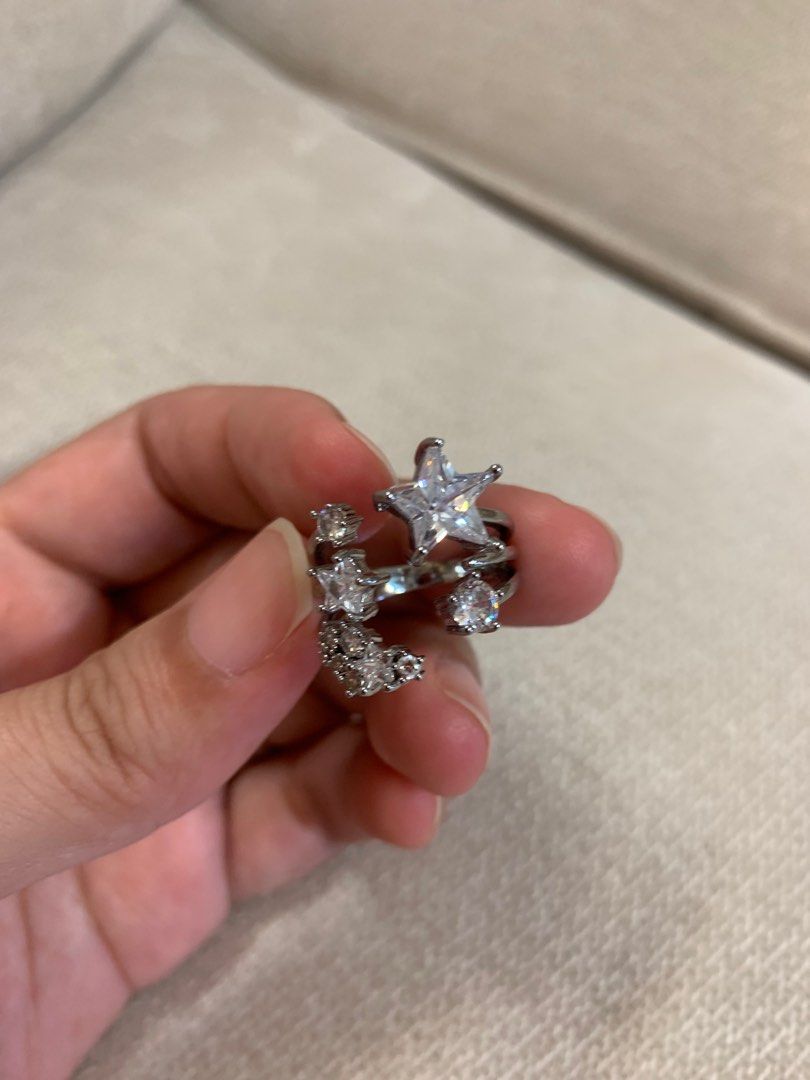Adjustable open star ring Women s Fashion Jewelry Organisers