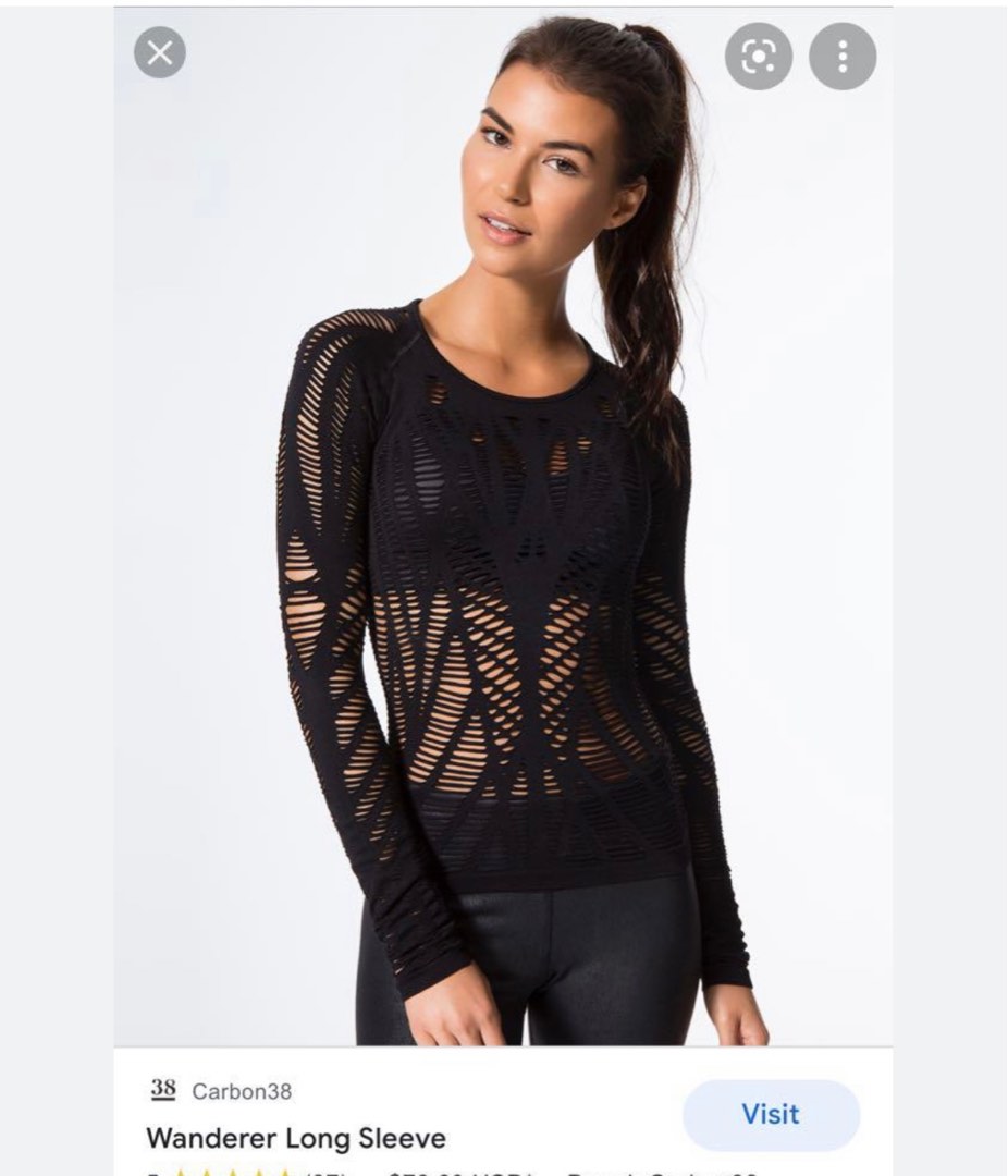 ALO YOGA wanderer top long sleeve black Women s Fashion