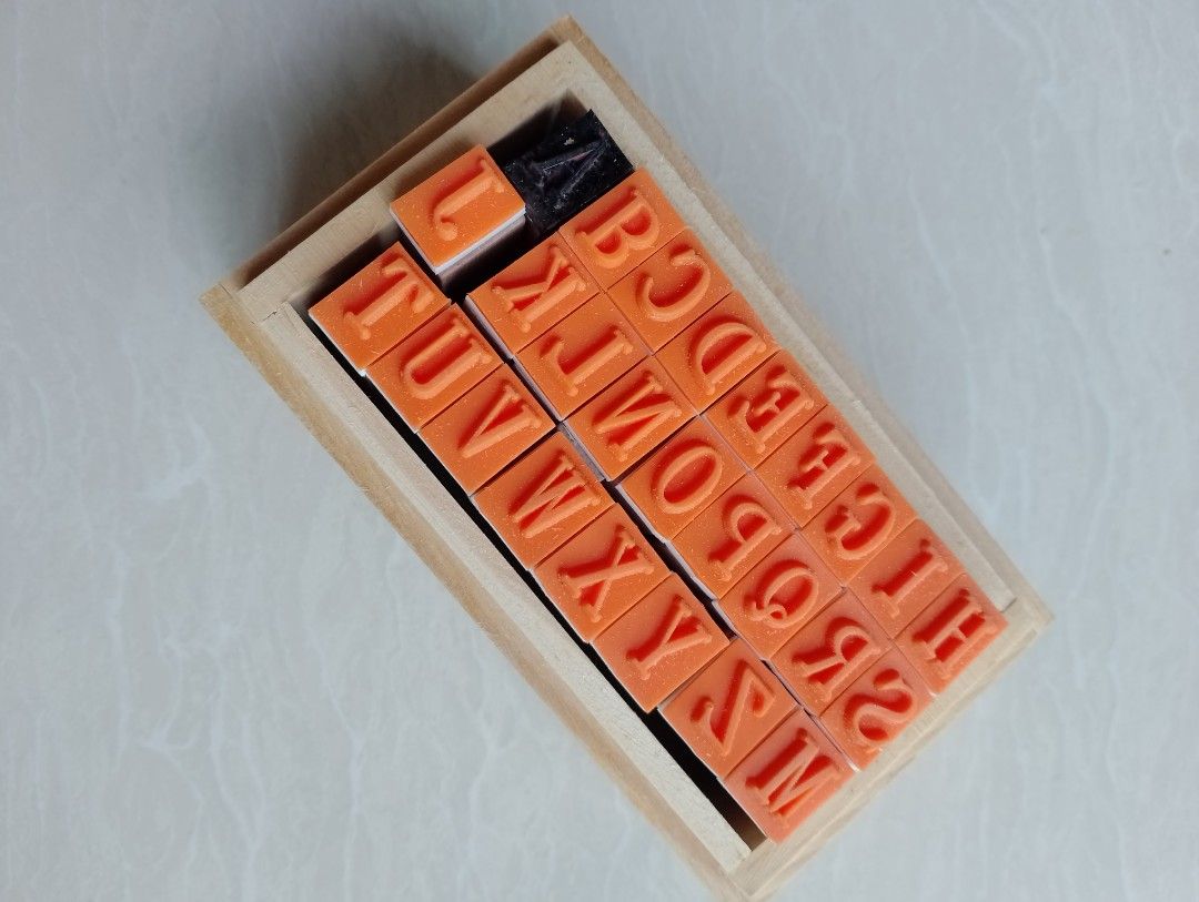 Alphabet A to Z rubber stamp, Hobbies & Toys, Stationery & Craft, Art