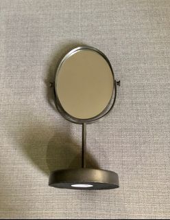 Aluminum Bathroom / Vanity Mirror with Aged Metal Finish Gray