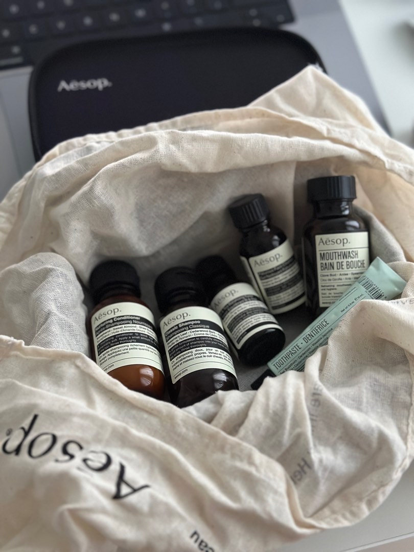Aesop 6pc Travel Gift Set with Vanity Case, Beauty & Personal Care, Bath & Body, Body Care on