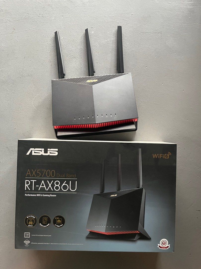 ASUS AX86U wifi 6 dual band, Computers & Tech, Parts & Accessories ...