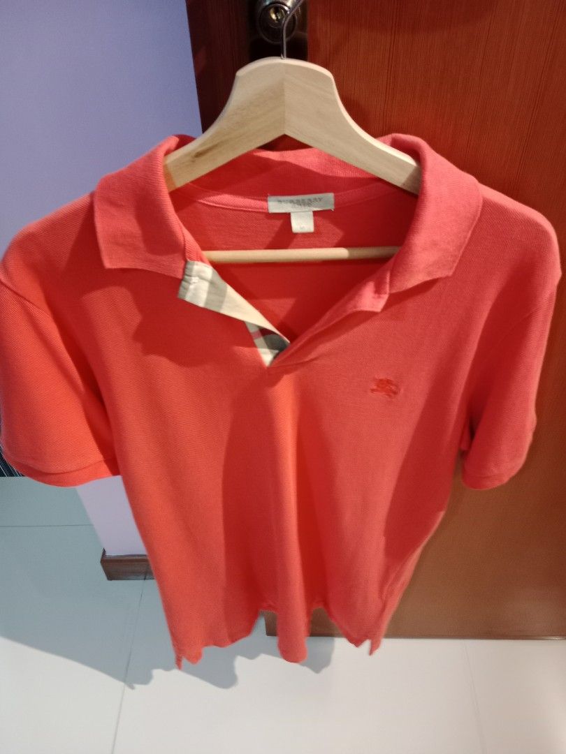 Burberry top polo tee
