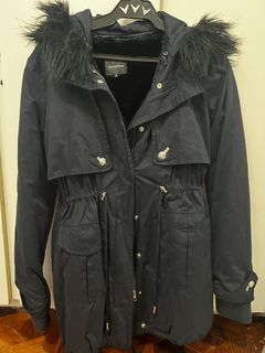 Black parka coat/jacket