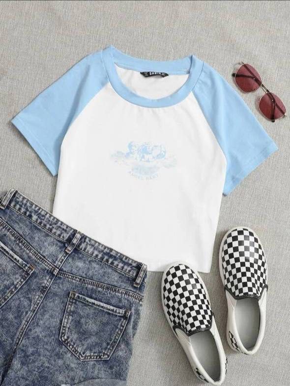 Baby blue angel shirt hot sale