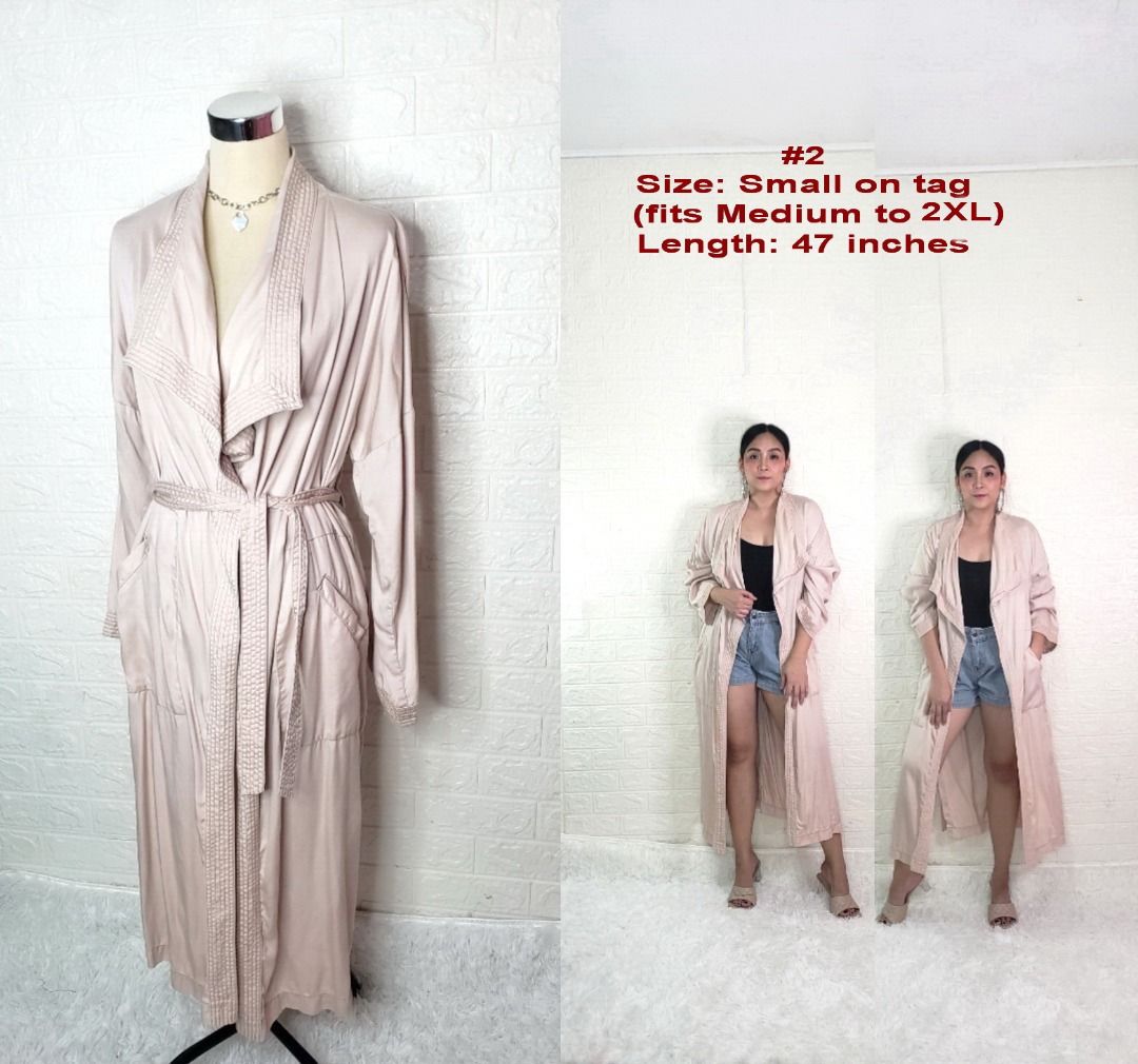 Blush Long Coat (Category: Coats, Jackets and Outerwear) located in Quezon. Submitted by graciejosue (Listing ID 1241484875, Image 1). Description: -Rare piece apparel at a very reasonable price and great preloved condition!!! -Washed and ready to wear. Size: Small on tag (fits Medium to XL), P380 Length: 47 inches Condition: 9/10.