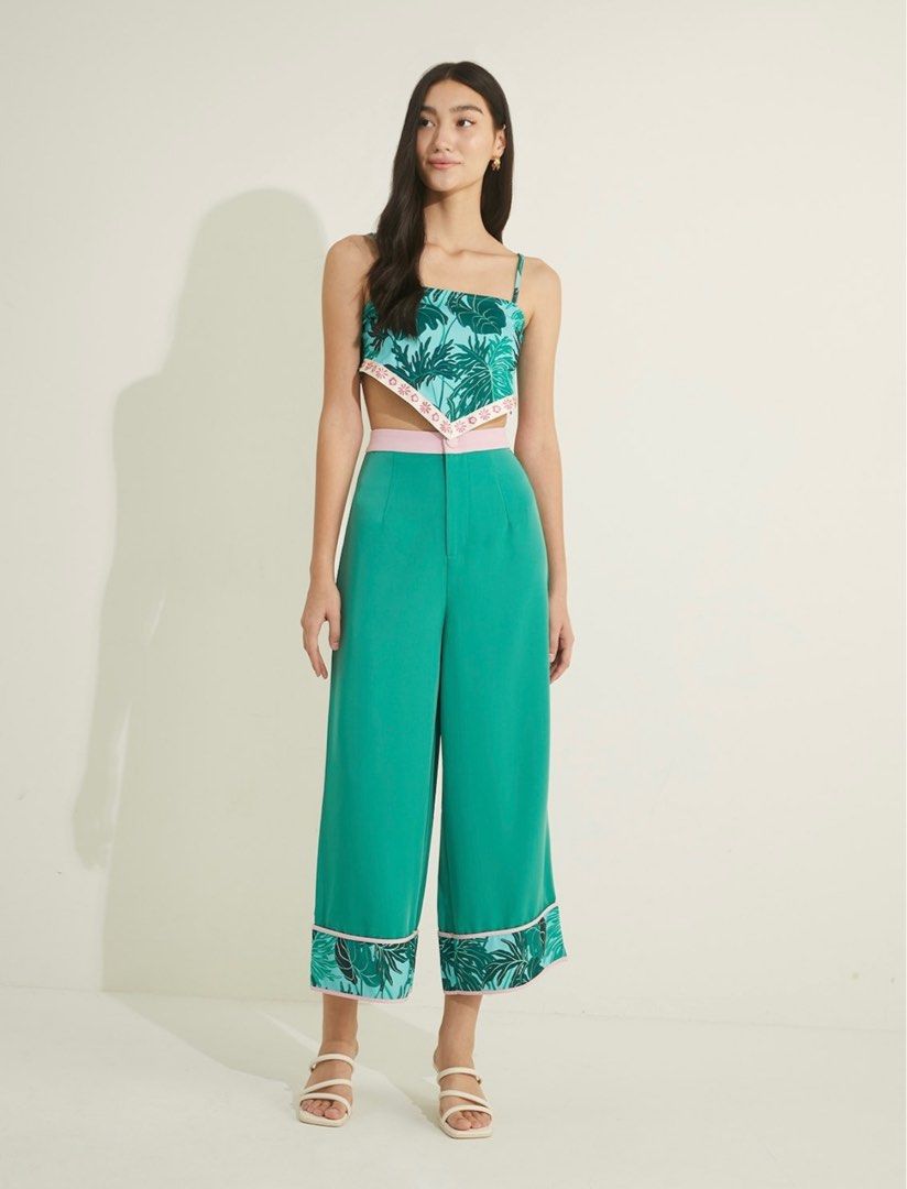 Matching crop top and trousers store