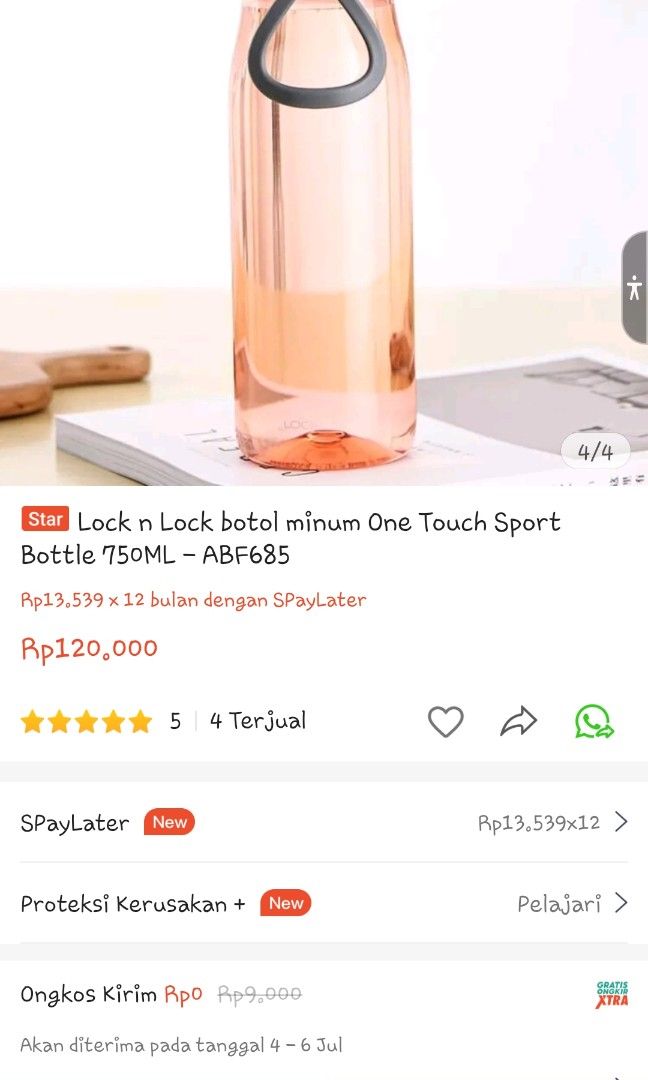 Botol minum lock n lock BPA Free tupperware smiggle on Carousell