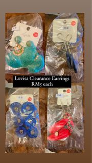 Brand New LOVISA Earrings RM5 each