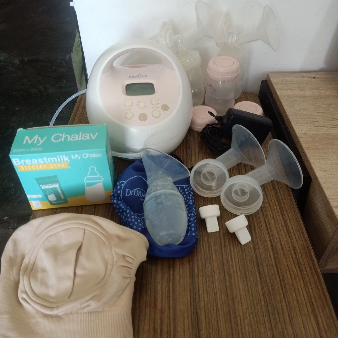 Breastfeeding bundle Spectra S2 Dr Browns Hakaa like milk collector breastfeeding pump bra on