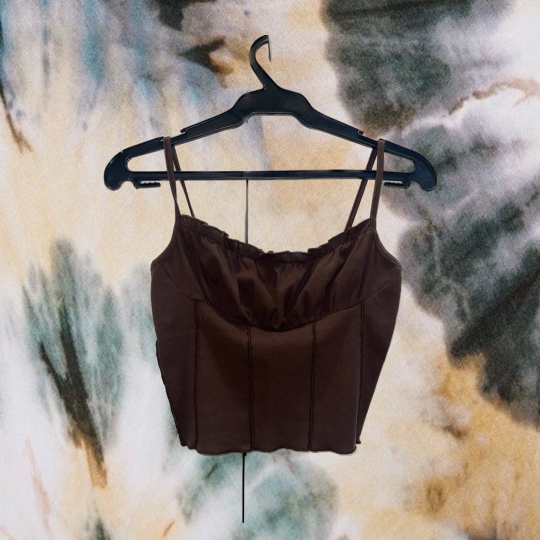 Left on read corset top - Brown