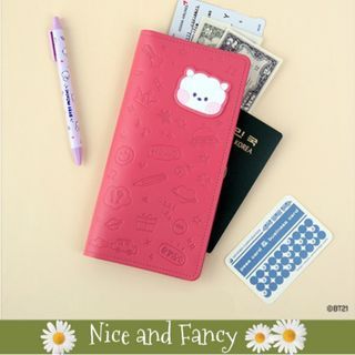 BT21 RJ Leather Patch Long Passport Cover