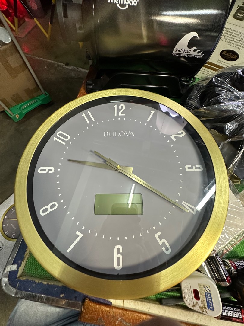 BULOVA WALL CLOCK, Furniture & Home Living, Home Decor, Clocks on Carousell