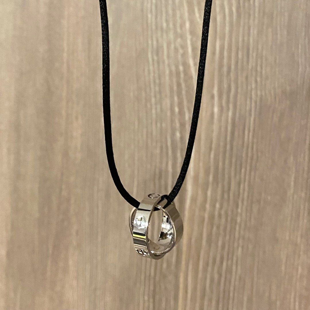 Cartier double ring 2025 necklace