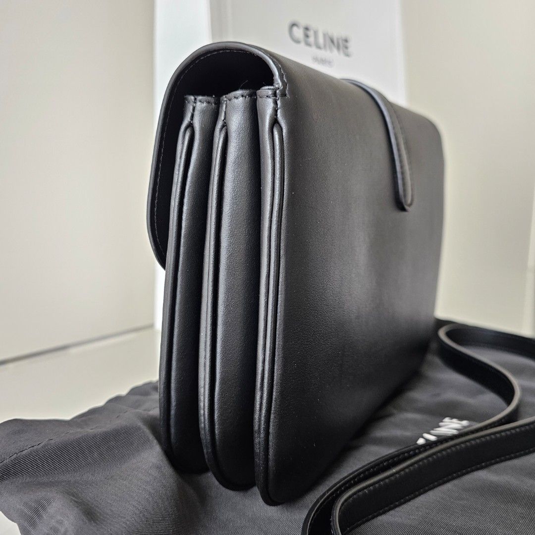 Celine Tabou Shoulder Bag Black Calfskin