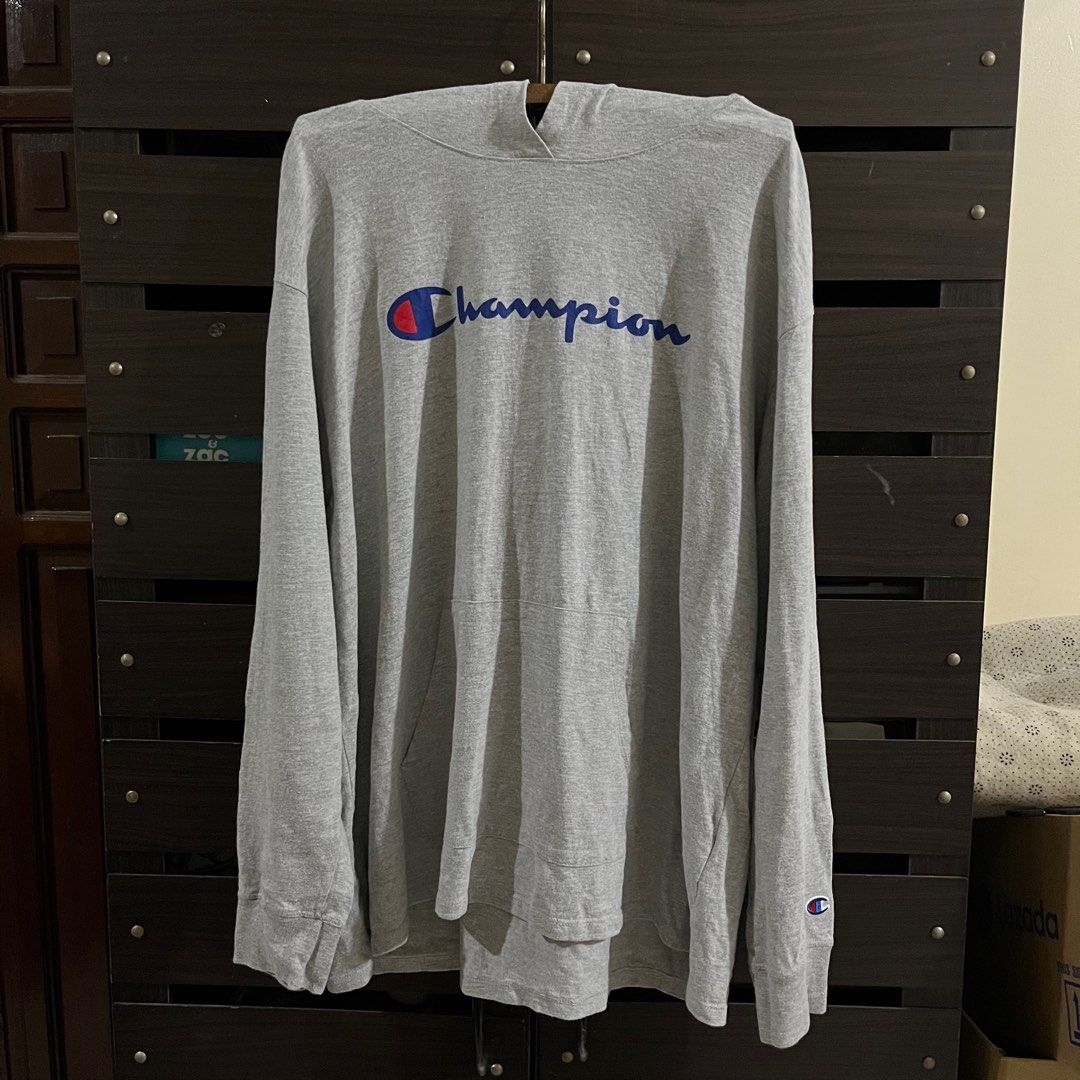 Champion gray hoodie jacket sweater sweatshirt long sleeves Men s