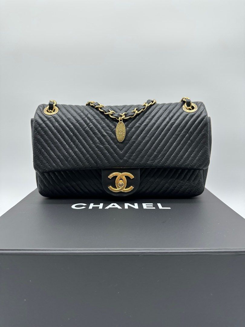 Chanel Hidden Chain Tote Wrinkled Lambskin Small