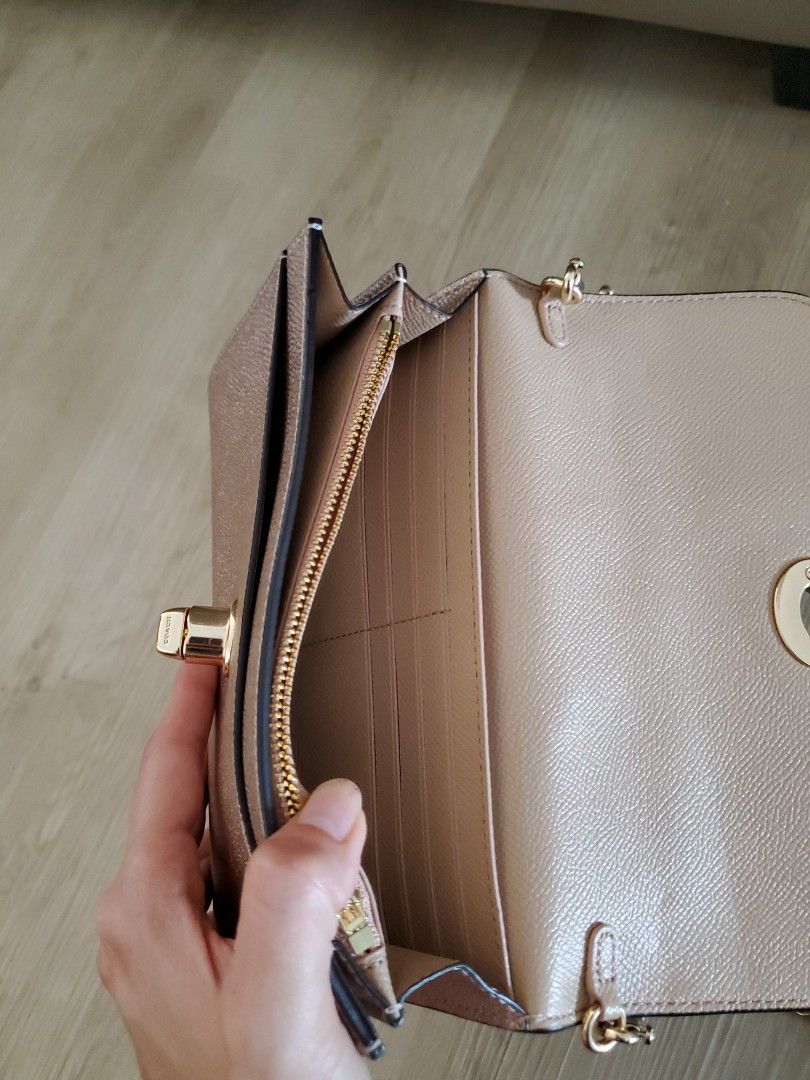 Coach Rose Gold Crossbody Leather Bag