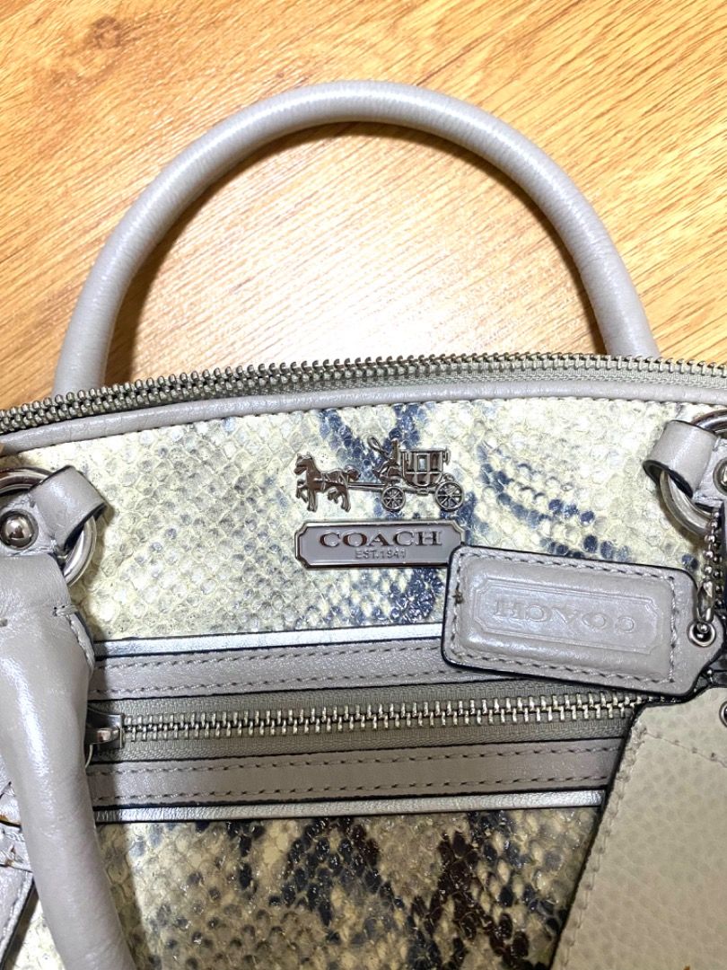 Coach Satchel Two-Way Leather Bag, Luxury, Bags & Wallets on Carousell