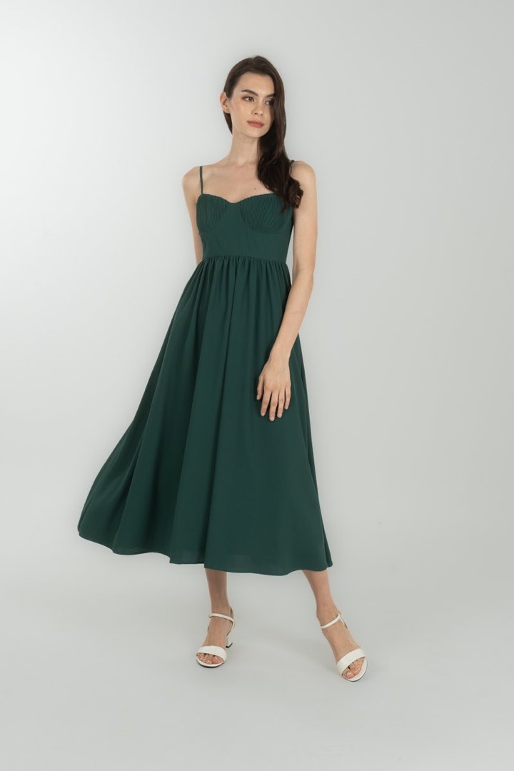Colette Emerald Floral Evening Dress