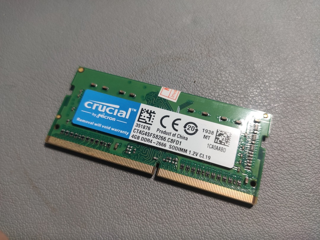 Crucial Laptop RAM 4GB - DDR4 2400 Sodimm 1.2V