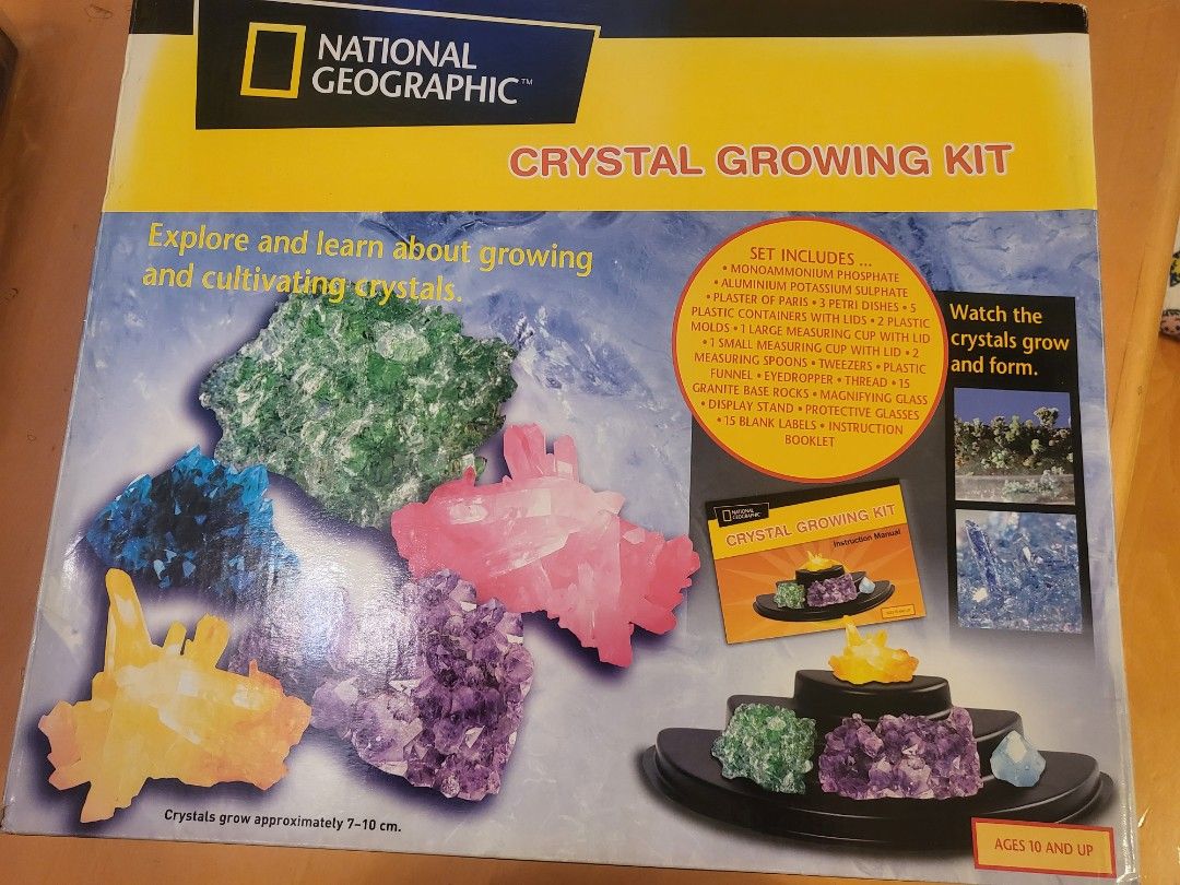 Crystal Growing Kit by National Geographic, 興趣及遊戲, 玩具 & 遊戲類 Carousell
