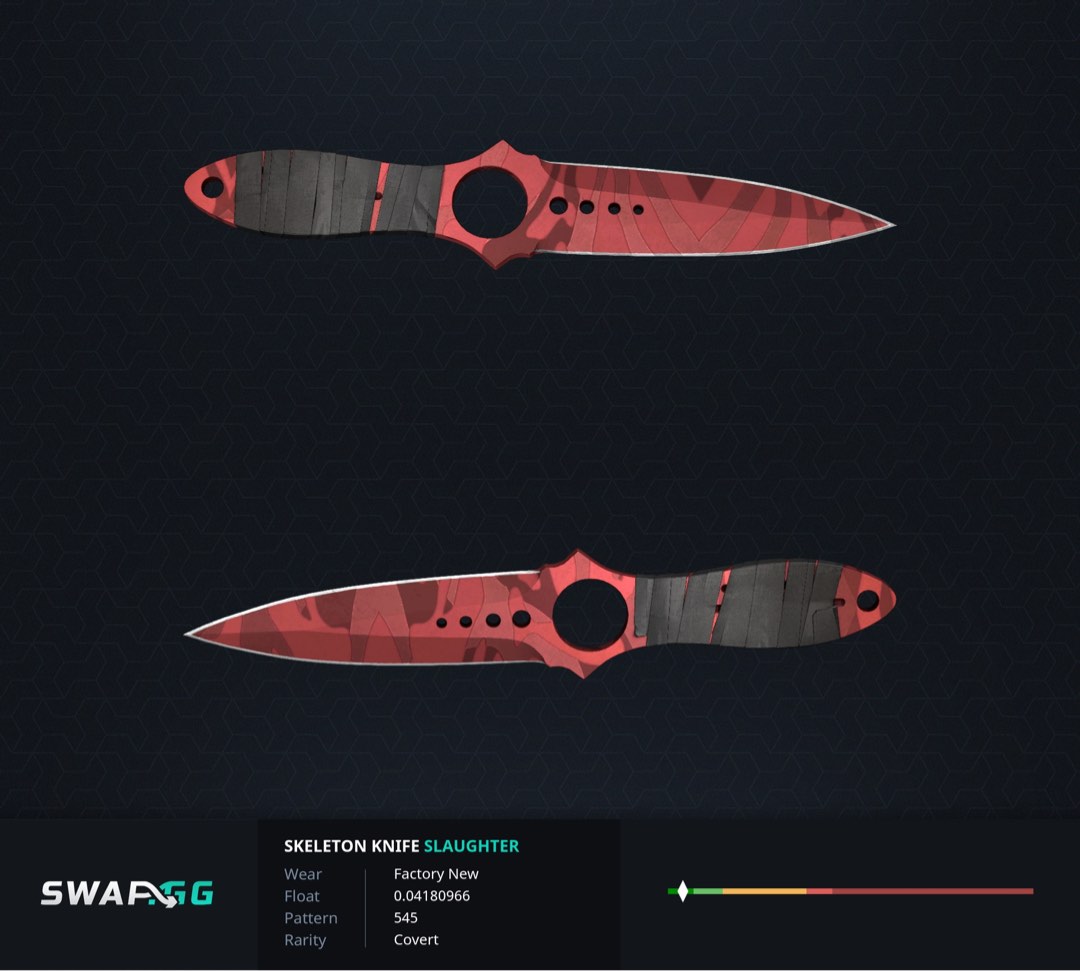 CSGO Skeleton Knife Slaughter with Heart Pattern, Video Gaming, Gaming ...