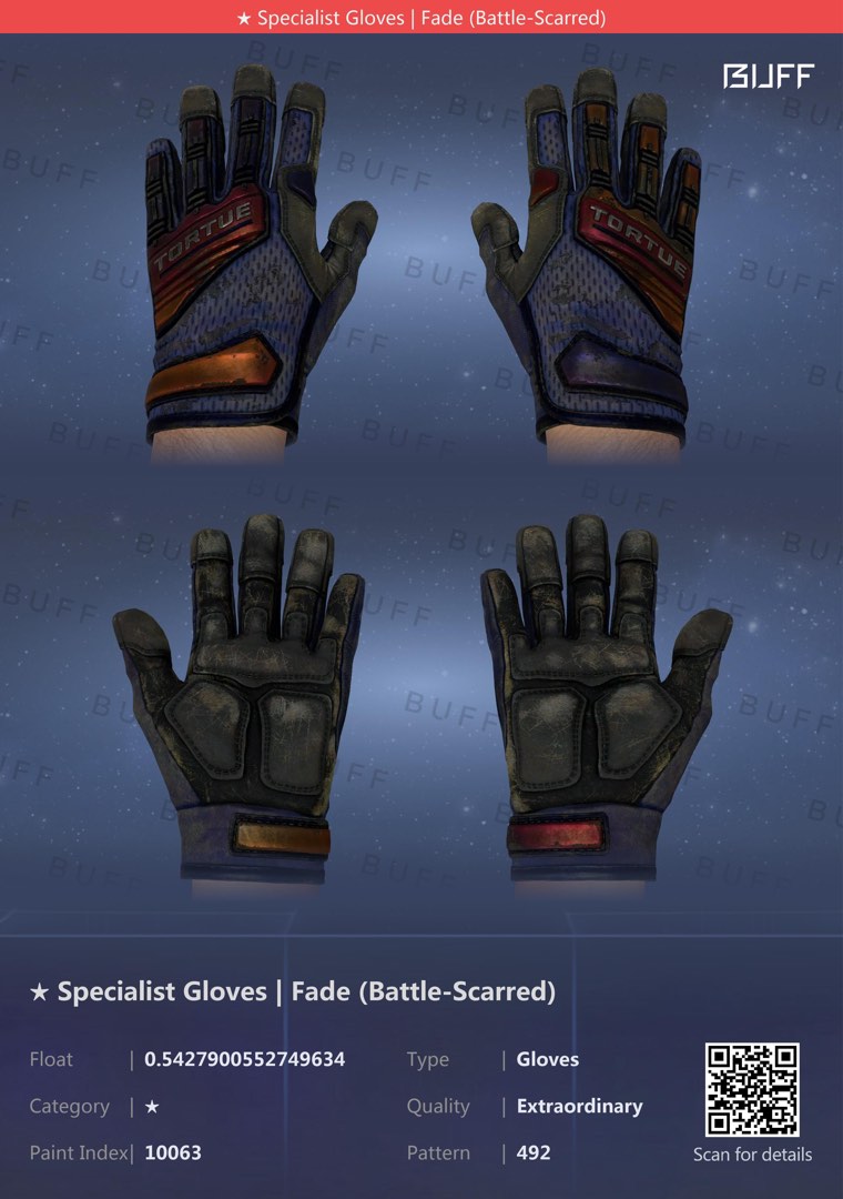 Csgo specialist gloves fade bs, Video Gaming, Gaming Accessories, InGame Products on Carousell