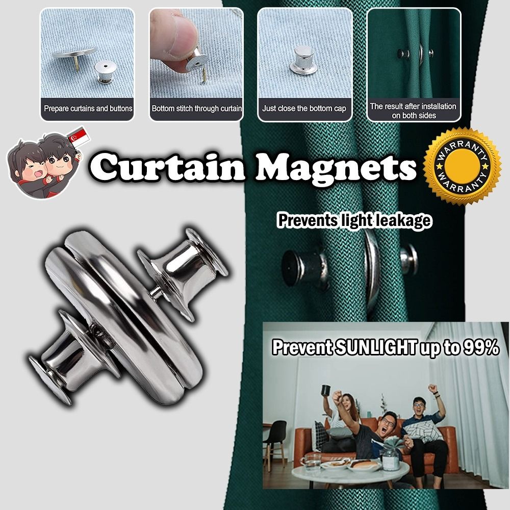 Curtain Weights Magnetic Buttons Round Curtain Magnets Closure with Back  Tack Curtain Magnetic Holdback Button DIY Craft AVAILABLE IN DIFFERENT  SIZES Furniture & Home Living, Home Improvement & Organisation, Home