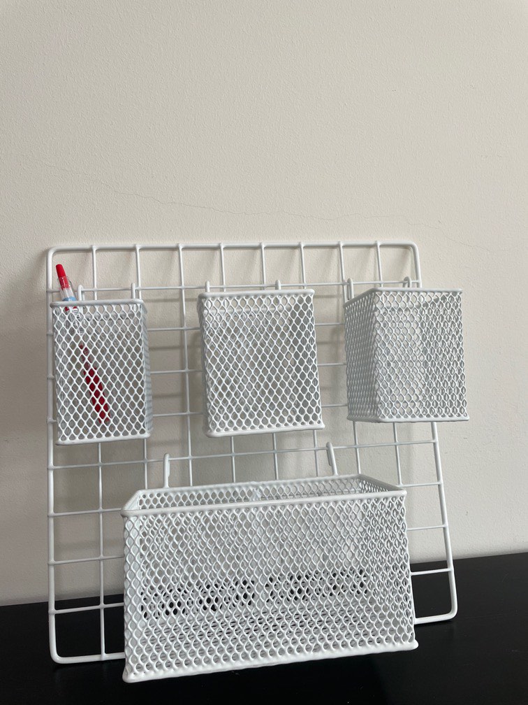 Daiso wire mesh square and baskets, Furniture & Home Living, Home