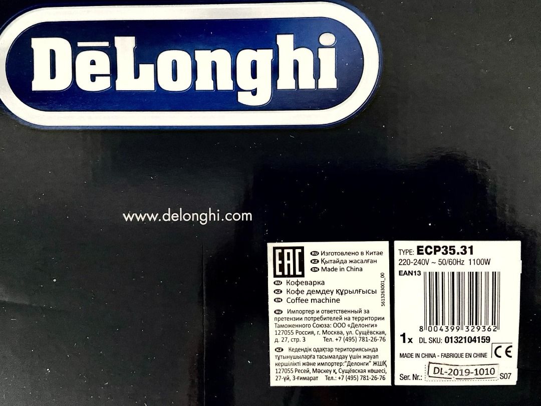 DeLonghi ECP35.31 Pump Espresso Machine, Coffee and Cappuccino Maker