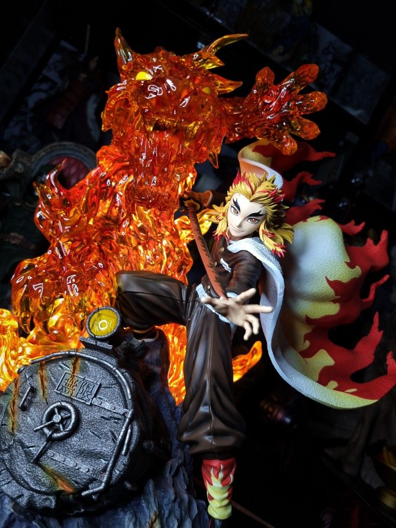 Demon Slayer TNT Studio Rengoku Kyujuro Flame Pillar gk resin statue ...