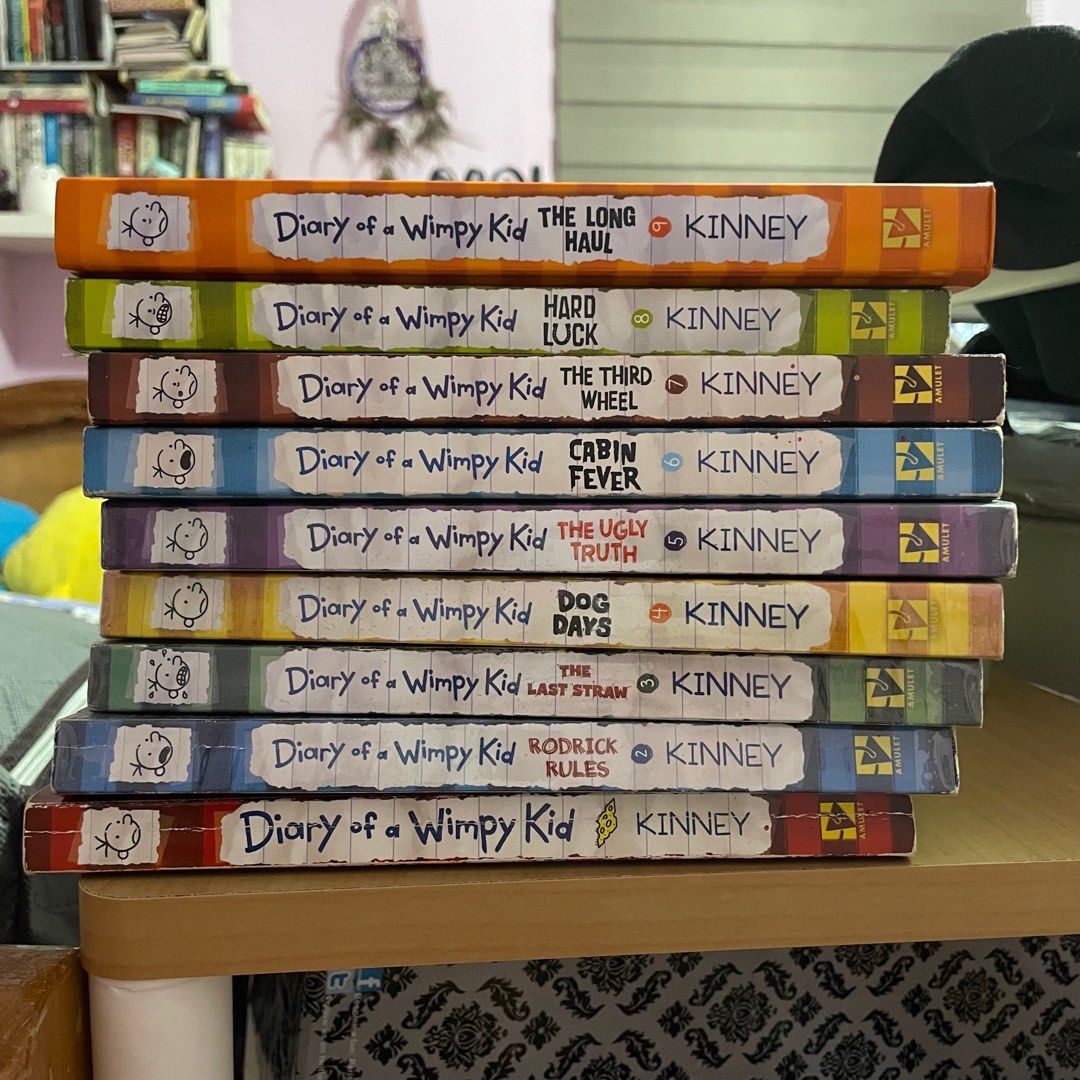 Diary of a Wimpy Kid Book 1-9 (Category: Children's Books) located in Las Pinas. Submitted by anitza (Listing ID 1241551142, Image 2). Description: 800 PESOS SET! can be bought individually :D book 1 and 8 (hard luck) is for 80 pesos due to minor flaws book 9 (the long haul) is for 150 pesos bcs its hardbound BOOK 7 IS SOLD the rest is for 100 pesos :D .