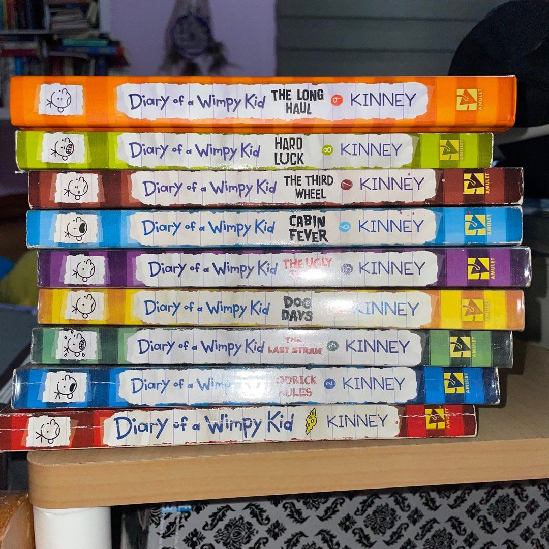 Diary of a Wimpy Kid Book 1-9 (Category: Children's Books) located in Las Pinas. Submitted by anitza (Listing ID 1241551142, Image 1). Description: 800 PESOS SET! can be bought individually :D book 1 and 8 (hard luck) is for 80 pesos due to minor flaws book 9 (the long haul) is for 150 pesos bcs its hardbound BOOK 7 IS SOLD the rest is for 100 pesos :D .