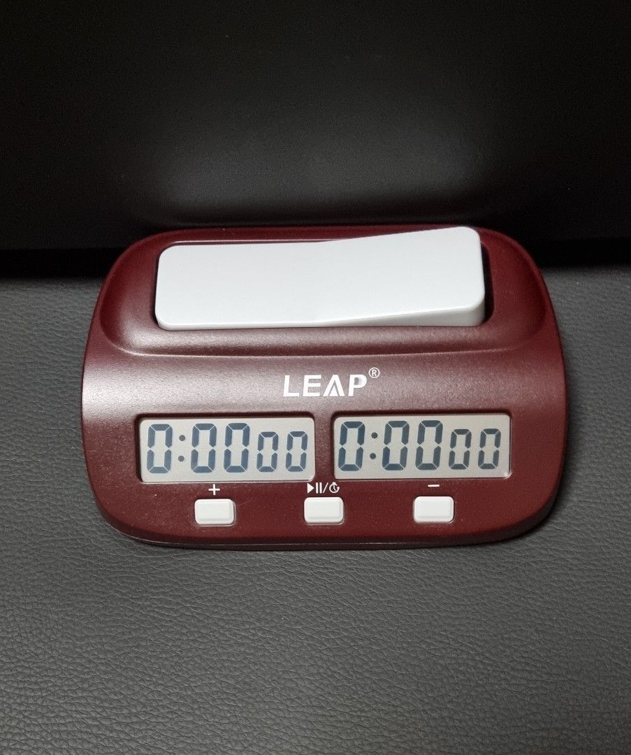 Digital Timer / Clock (Category: Board Games & Puzzles) located in Singapore. Submitted by bestchess (Listing ID 1241393274, Image 1). Description: Digital Chess Clock / Timer Brand : Leap Model : PQ9907S Condition : Brand New, Battery included Warranty : 7 days Note : More units are available, Please message me. Location : Sengkang (Postal Code: 544318).